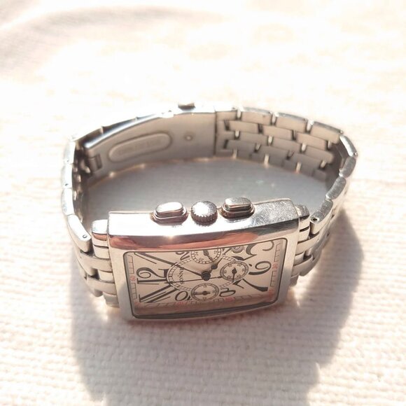 Sonne Chronograph Square Watch 29mm Textured Dial Frank Muller Style Homage JDM - Picture 2 of 6